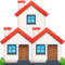 Houses emoji on Facebook